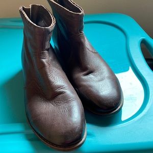 OTBT brown leather ankle boots